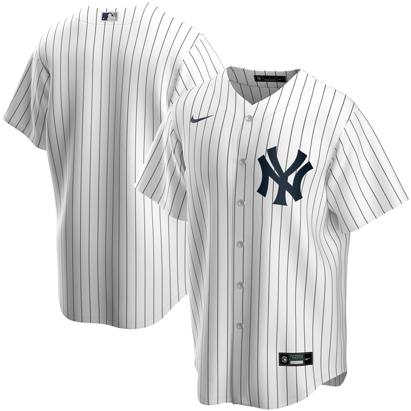 2020 MLB Men New York Yankees Nike White Home 2020 Replica Team Jersey 1